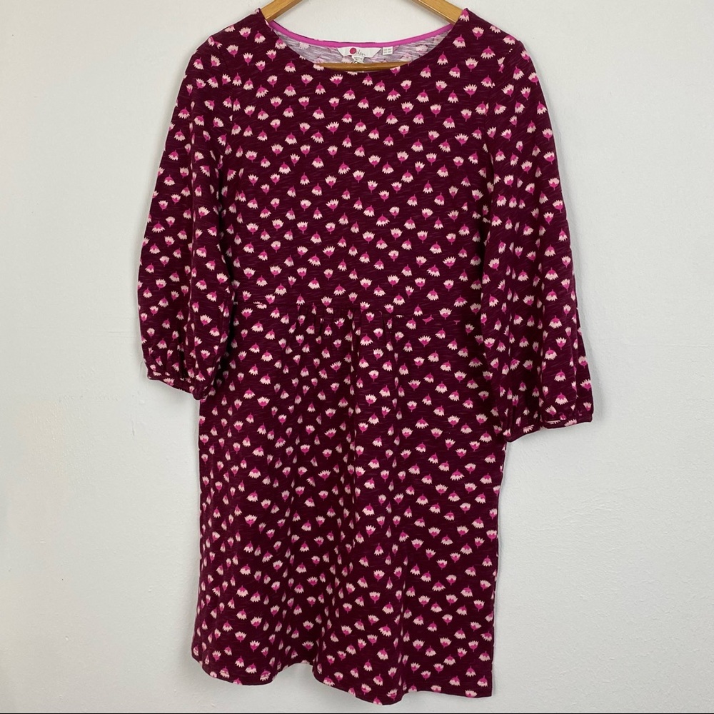 Boden Floral Puffy Sleeve Dress